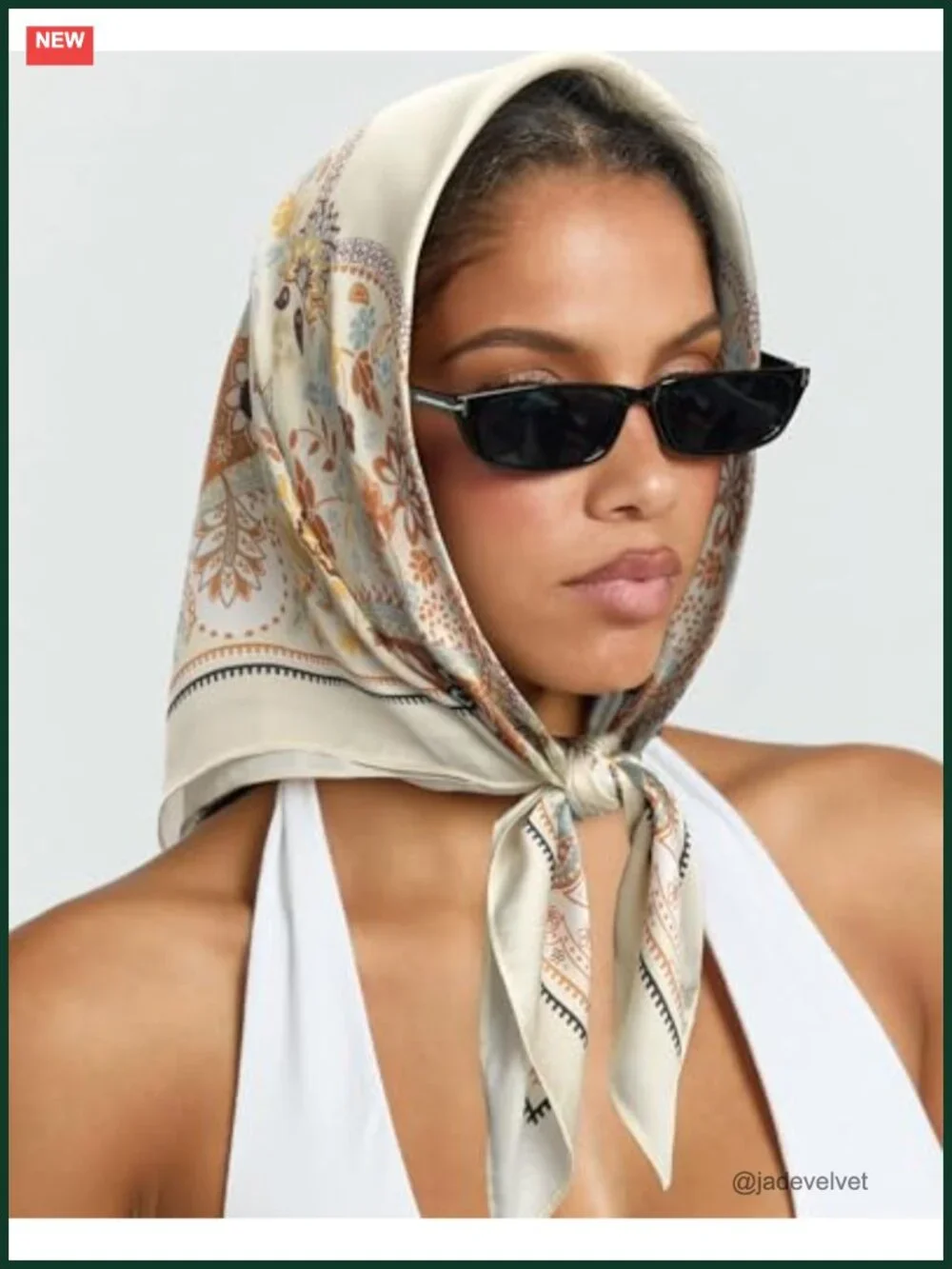 Chiffon Head Scarf for Women Silk-like Bandana Square Hair Wrap